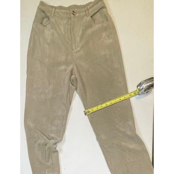 Emory Park Cozy Zone Corduroy Pants Womens M Khaki High Rise Flare Split Hem NWT - Picture 5 of 13
